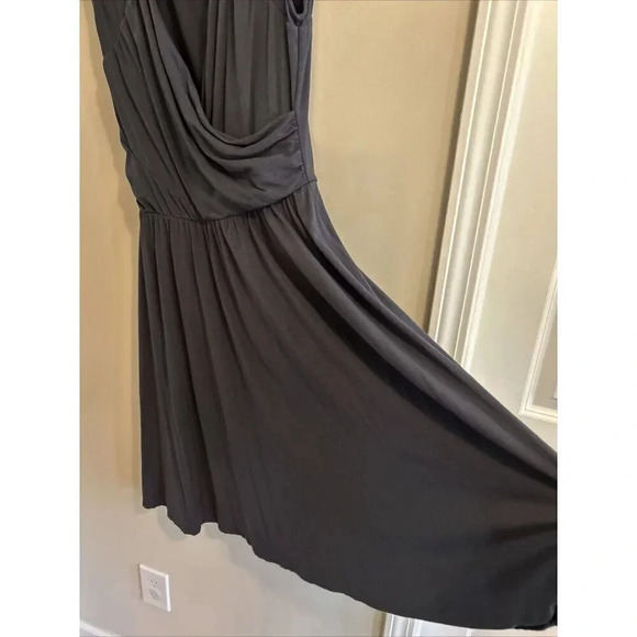 Garnet Hill Womens M Midi Dress Soft Knit Gray Sleeveless Career Casual Workwear - Picture 5 of 11